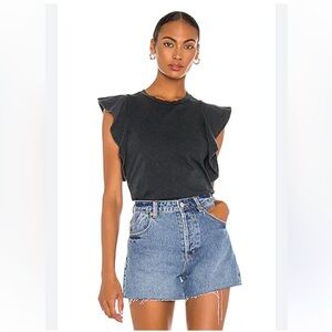 All Saints Lara Ruffle Stonewash Cami Sz 00